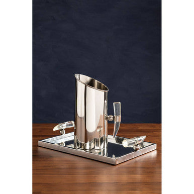 Orsina Herne Silver Steel Pitcher with Acrylic Horn Handle