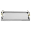 Orsina Mixology Herne Mirrored Tray – Steel with Acrylic Horn Handles