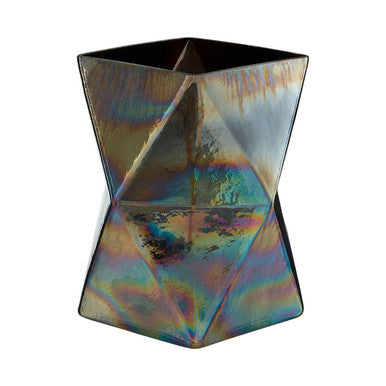 Orsina Rambia Large Iridescent Oil Slick Glass Candle Holder