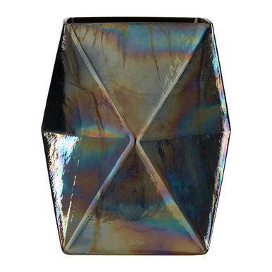 Orsina Rambia Large Iridescent Oil Slick Glass Candle Holder