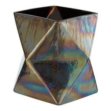 Orsina Rambia Small Oil Slick Glass Candle Holder – Geometric Decor