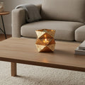 Orsina Rambia Gold Glass Candle Holder – Small Geometric Votive
