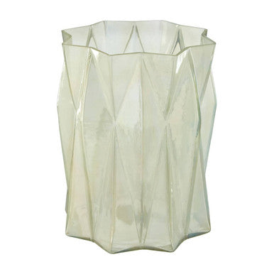 Orsina Rambia Large Iridescent Glass Candle Holder – Modern Centerpiece