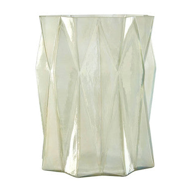 Orsina Rambia Large Iridescent Glass Candle Holder – Modern Centerpiece