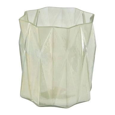 Orsina Rambia Iridescent Glass Candle Holder – Small Asymmetrical