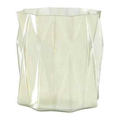 Orsina Rambia Iridescent Glass Candle Holder – Small Asymmetrical