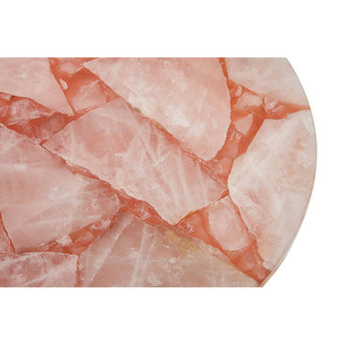 Orsina Bowerbird Pink Quartz Round Tray with Acrylic Handles