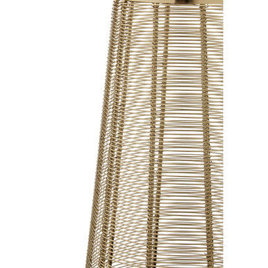 Orsina Martina Large Hurricane Lamp – Black and Gold Iron Wireframe