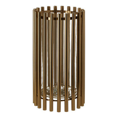 Orsina Martina Large Metal Cage Candle Holder – Modern Pillar Decor