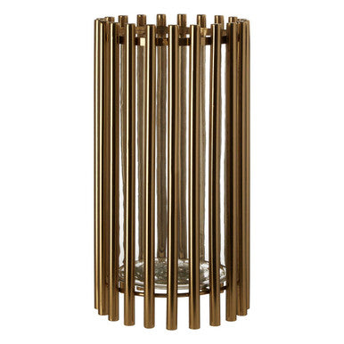 Orsina Martina Large Metal Cage Candle Holder – Modern Pillar Decor