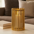 Orsina Martina Large Metal Cage Candle Holder – Modern Pillar Decor