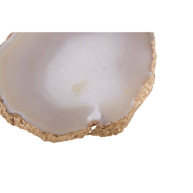 Orsina Agata Grey and Gold Agate Coasters – Set of 4 Stone Coasters