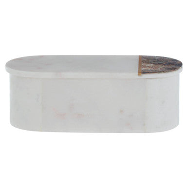 Orsina Marella Trinket Box – White Marble Jewelry & Keepsake Storage