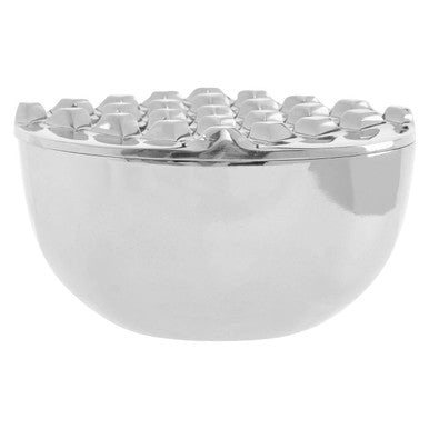 Orsina Churchill Nickel Ashtray with Removable Geometric Lid
