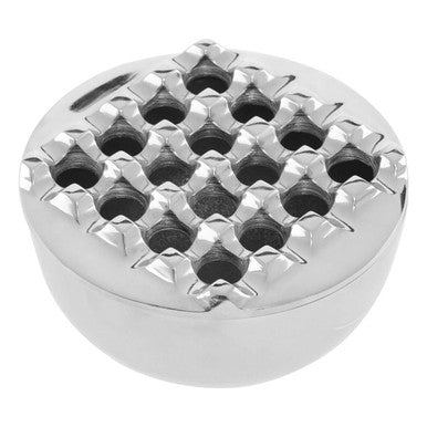 Orsina Churchill Nickel Ashtray with Removable Geometric Lid