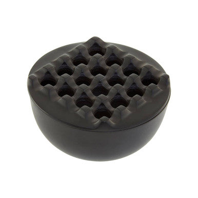 Orsina Churchill Black Nickel Ashtray – Modern Geometric Design