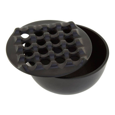 Orsina Churchill Black Nickel Ashtray – Modern Geometric Design