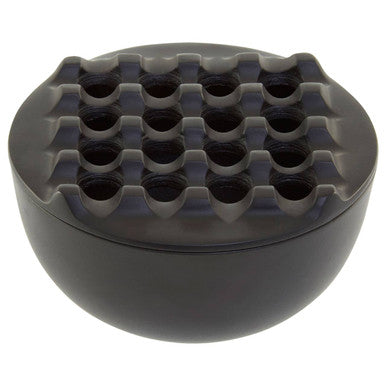 Orsina Churchill Black Nickel Ashtray – Modern Geometric Design