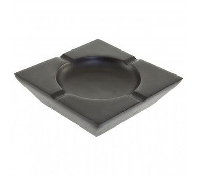 Orsina Churchill Black Square Ashtray – Matte Nickel Finish Design