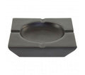 Orsina Churchill Black Square Ashtray – Matte Nickel Finish Design