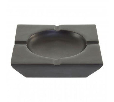 Orsina Churchill Black Square Ashtray – Matte Nickel Finish Design
