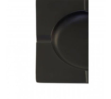 Orsina Churchill Black Square Ashtray – Matte Nickel Finish Design