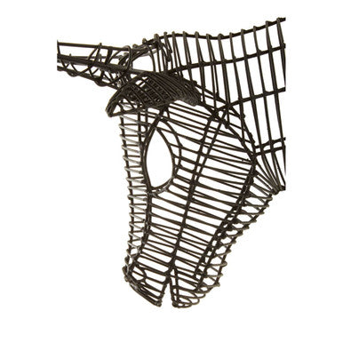 Orsina Zania Black Buffalo Head Sculpture | Modern Metal Wall Art