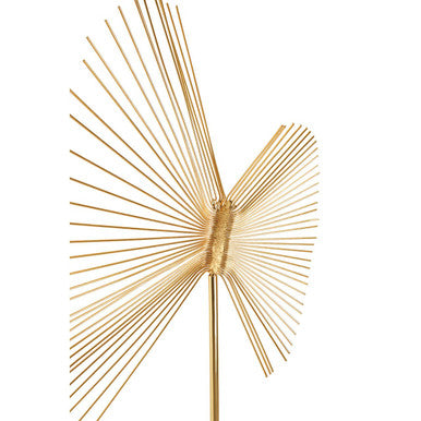 Orsina Mirano Gold Spiral Sculpture with White Marble Base