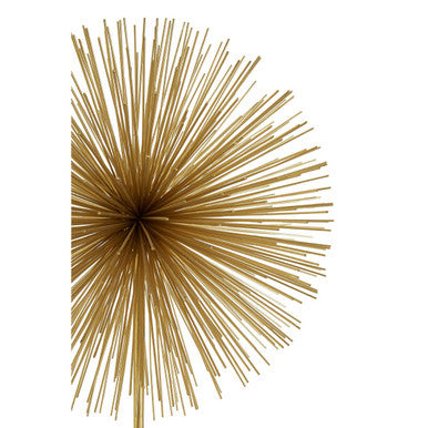 Orsina Mirano Starburst Sculpture – Gold Finish with White Marble Base