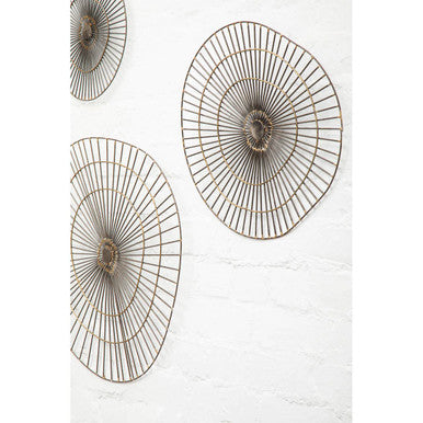 Mirano Small Abstract Wall Art | Orsina Gold Metal Starburst Decor