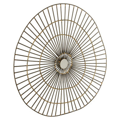 Orsina Mirano Medium Abstract Wall Art – Gold Starburst Metal Decor