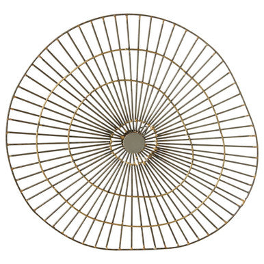 Orsina Mirano Medium Abstract Wall Art – Gold Starburst Metal Decor