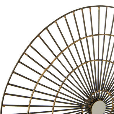 Orsina Mirano Medium Abstract Wall Art – Gold Starburst Metal Decor