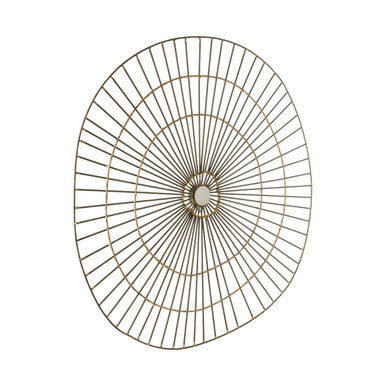 Orsina Mirano Large Abstract Wall Art – Gold Iron Sunburst Sculpture