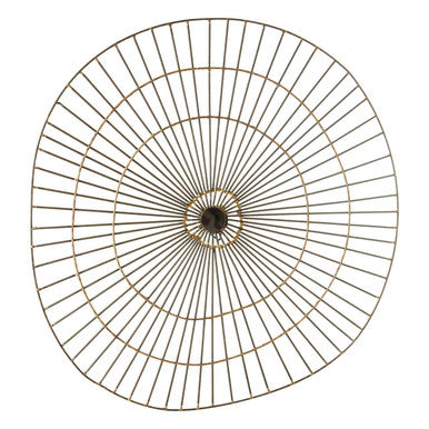 Orsina Mirano Large Abstract Wall Art – Gold Iron Sunburst Sculpture