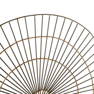 Orsina Mirano Large Abstract Wall Art – Gold Iron Sunburst Sculpture