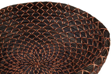 Orsina Bora Seagrass Decorative Bowl – Black and Copper Catch-All