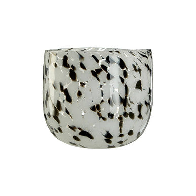 Orsina Carra Speckled Grey Glass Planter – Modern Indoor Plant Pot