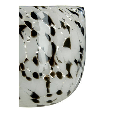 Orsina Carra Speckled Grey Glass Planter – Modern Indoor Plant Pot
