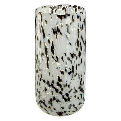 Orsina Carra Large Speckled Grey Glass Vase – Modern Centerpiece