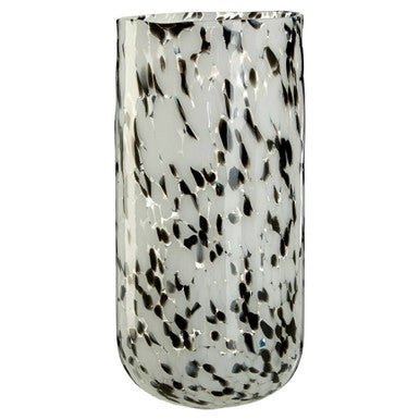 Orsina Carra Large Speckled Grey Glass Vase – Modern Centerpiece