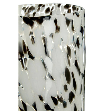 Orsina Carra Large Speckled Grey Glass Vase – Modern Centerpiece