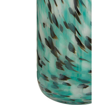 Orsina Calla Large Turquoise Speckle Glass Vase – Modern Home Decor