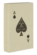 Orsina Churchill Games Cream Resin Card Box with Two Playing Card Decks