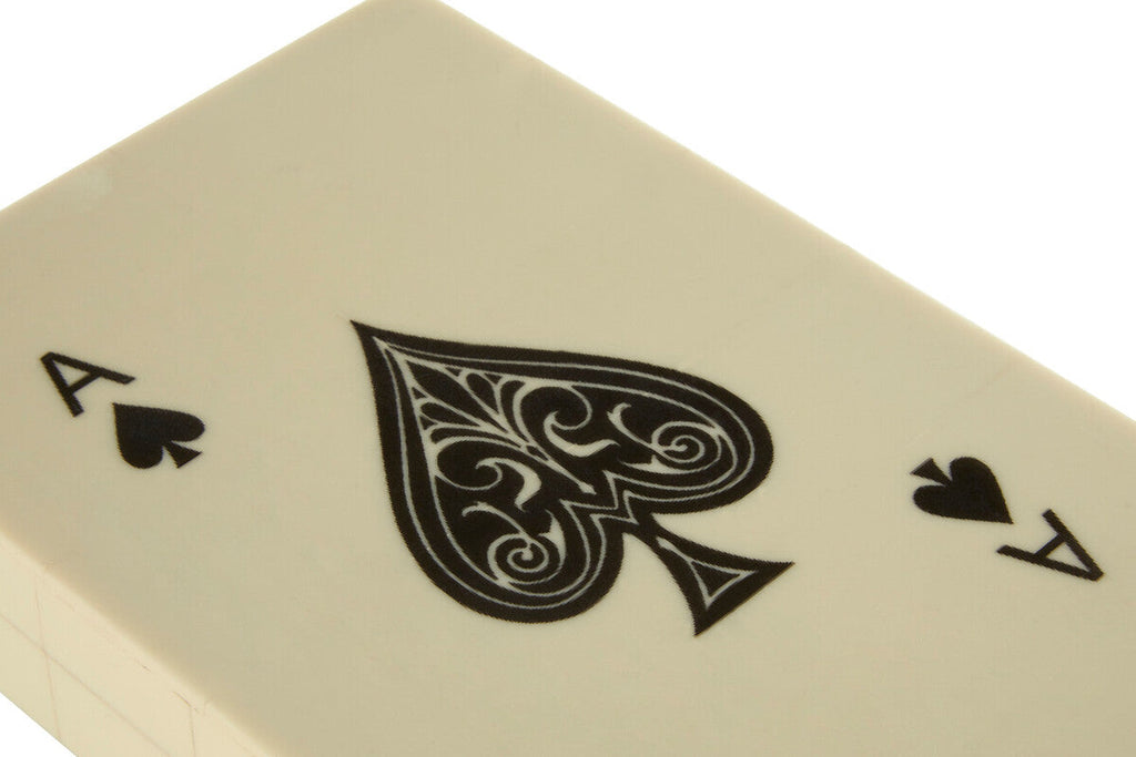 Orsina Churchill Games Cream Resin Card Box with Two Playing Card Decks