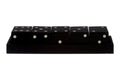 Orsina Black and White Resin 5 Dice Set with Rectangular Tray