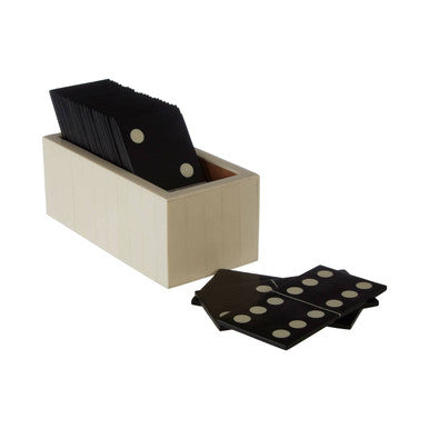 Orsina Churchill Games Black and White Resin Domino Set with Case