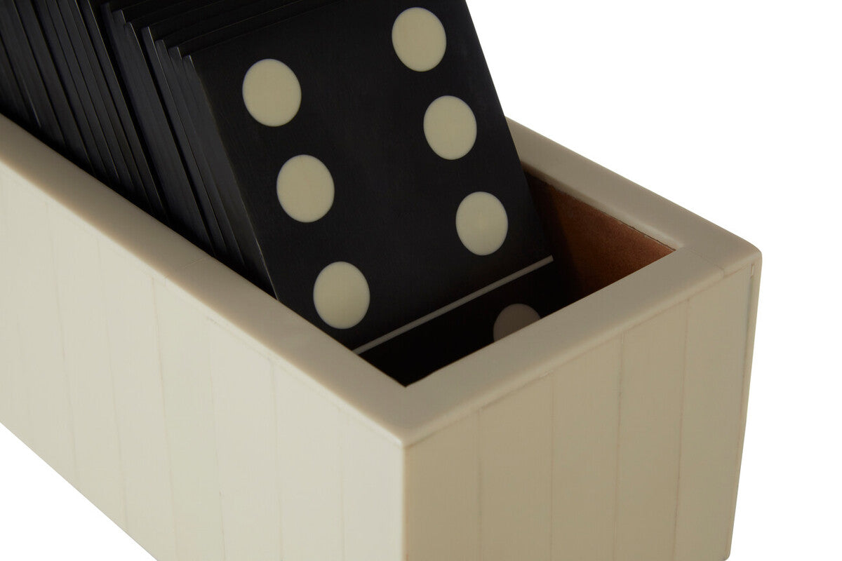 Orsina Churchill Games Black and White Resin Domino Set with Case