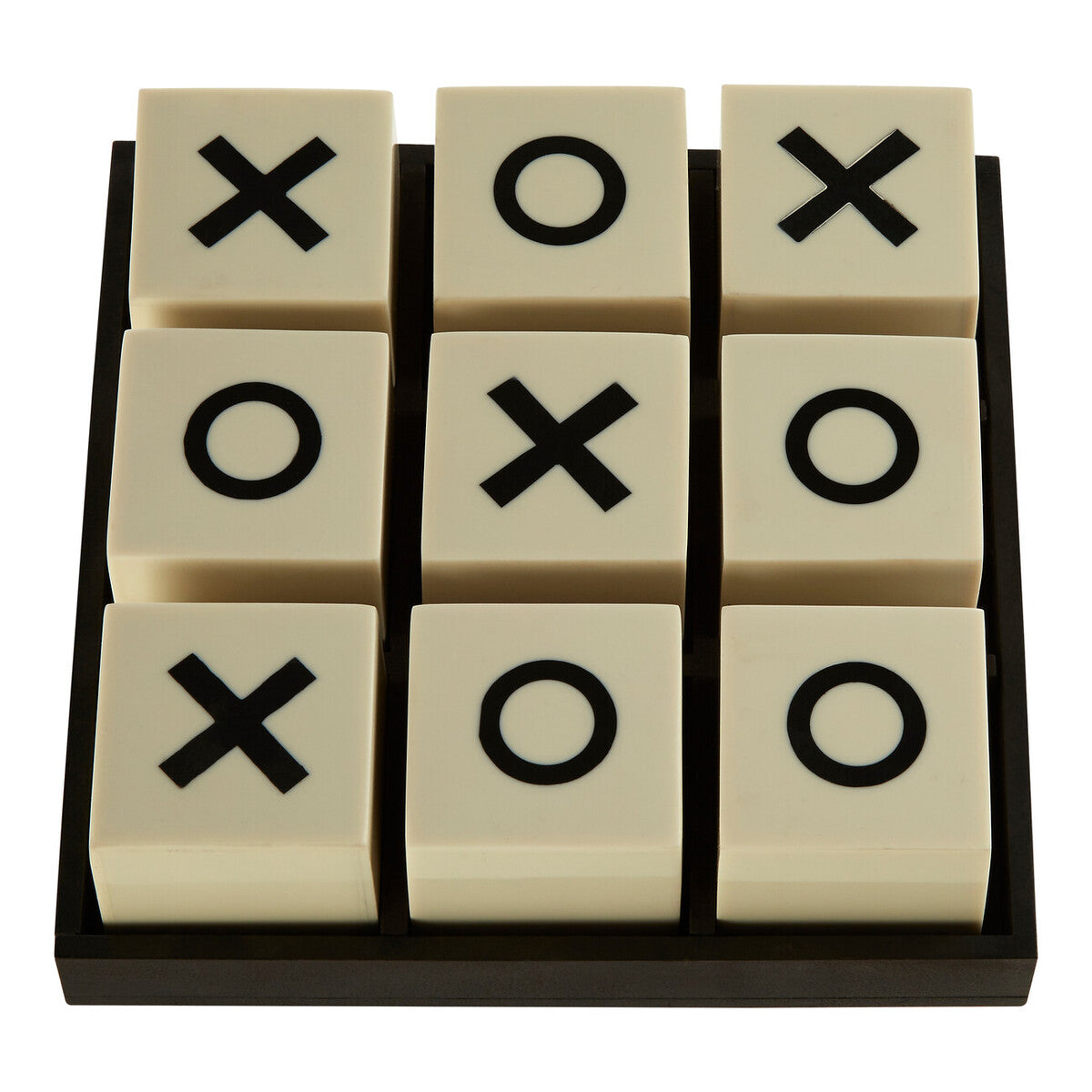 Orsina Noughts & Crosses Game – Small Resin White and Black Set