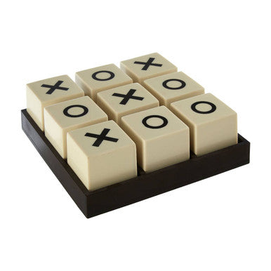 Orsina Noughts & Crosses Game – Small Resin White and Black Set